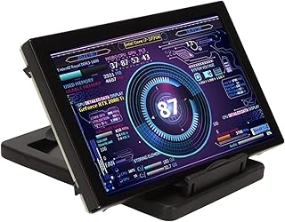 Monitor de temperatura do computador de 5 polegadas, exibição do painel do sensor do pc, exibição de temperatura do pc para tela secundária do gabinete do computador do pc argb, mini tela usb ips pc c