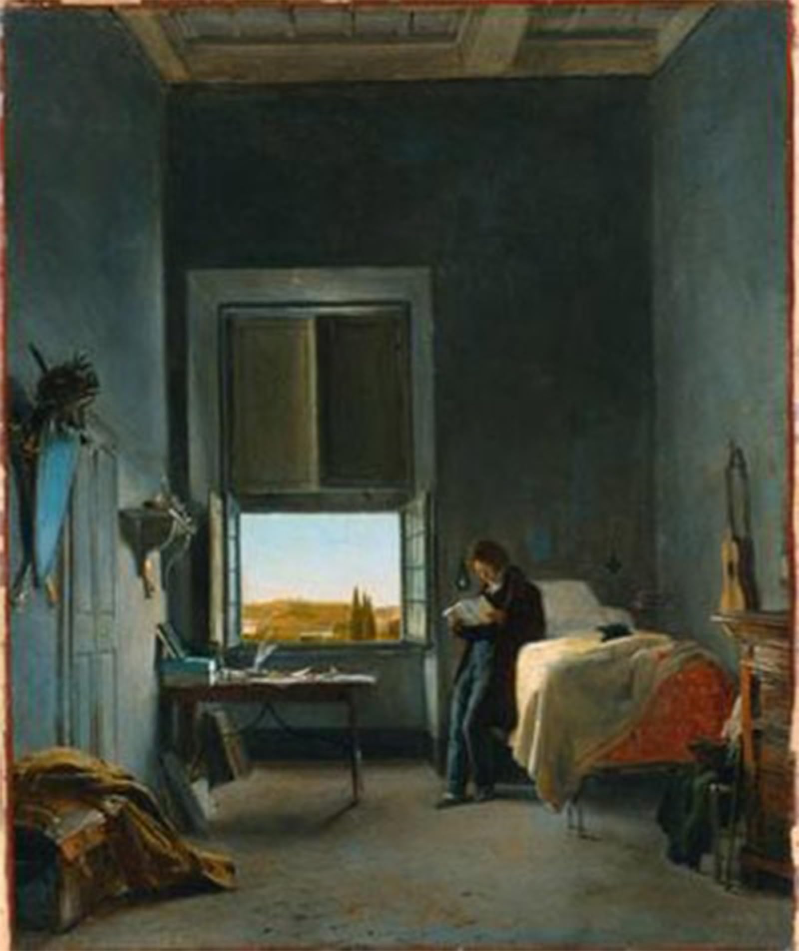 POSTERIIk Famous Print Pop Art Wall Art Graffiti The Artist in His Room at the Villa Medici Leon Cogniet Art Prints for Home Decor 60x90cm
