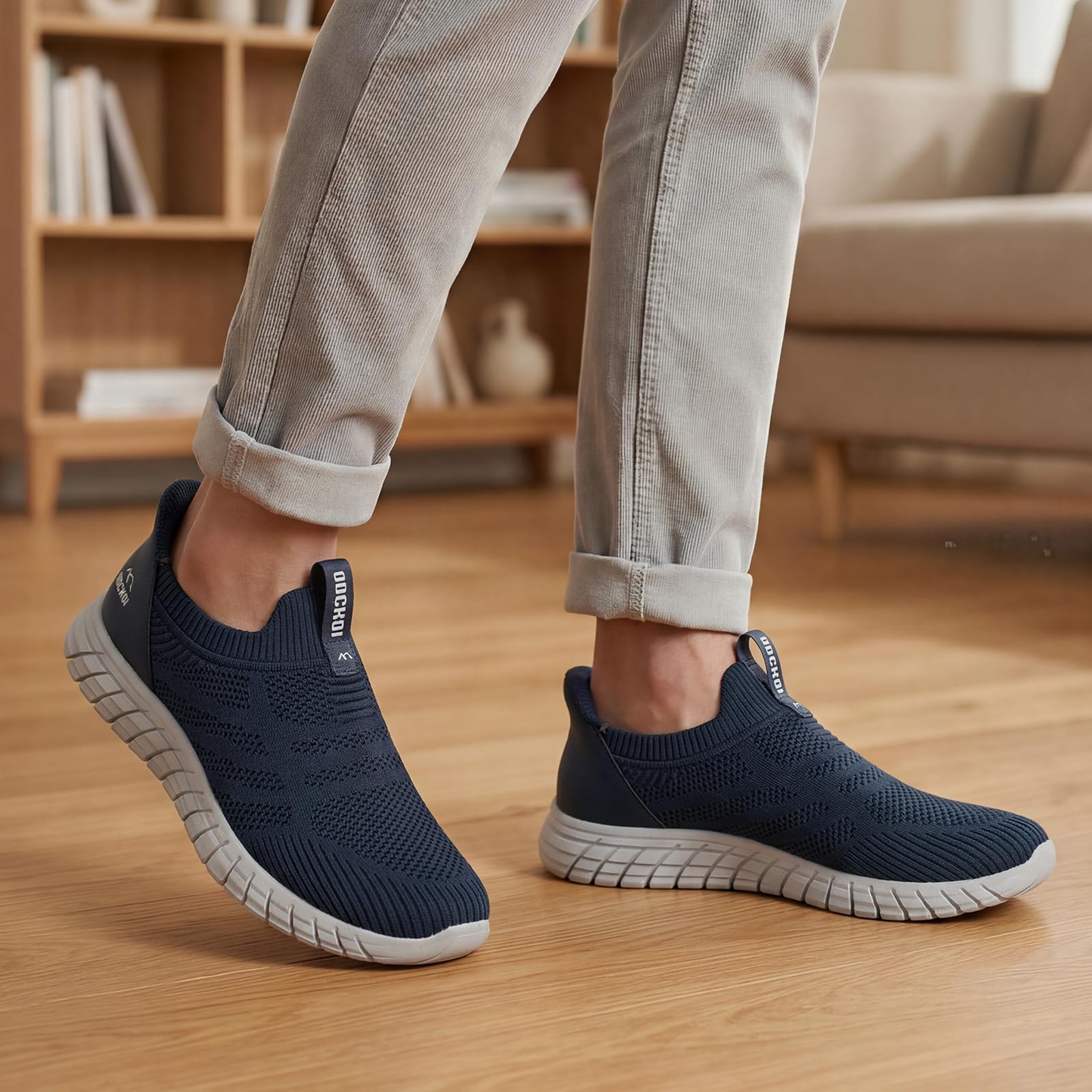 ODCKOI Herren Hands Free Slip In Sneaker,Leichte Walkingschuhe