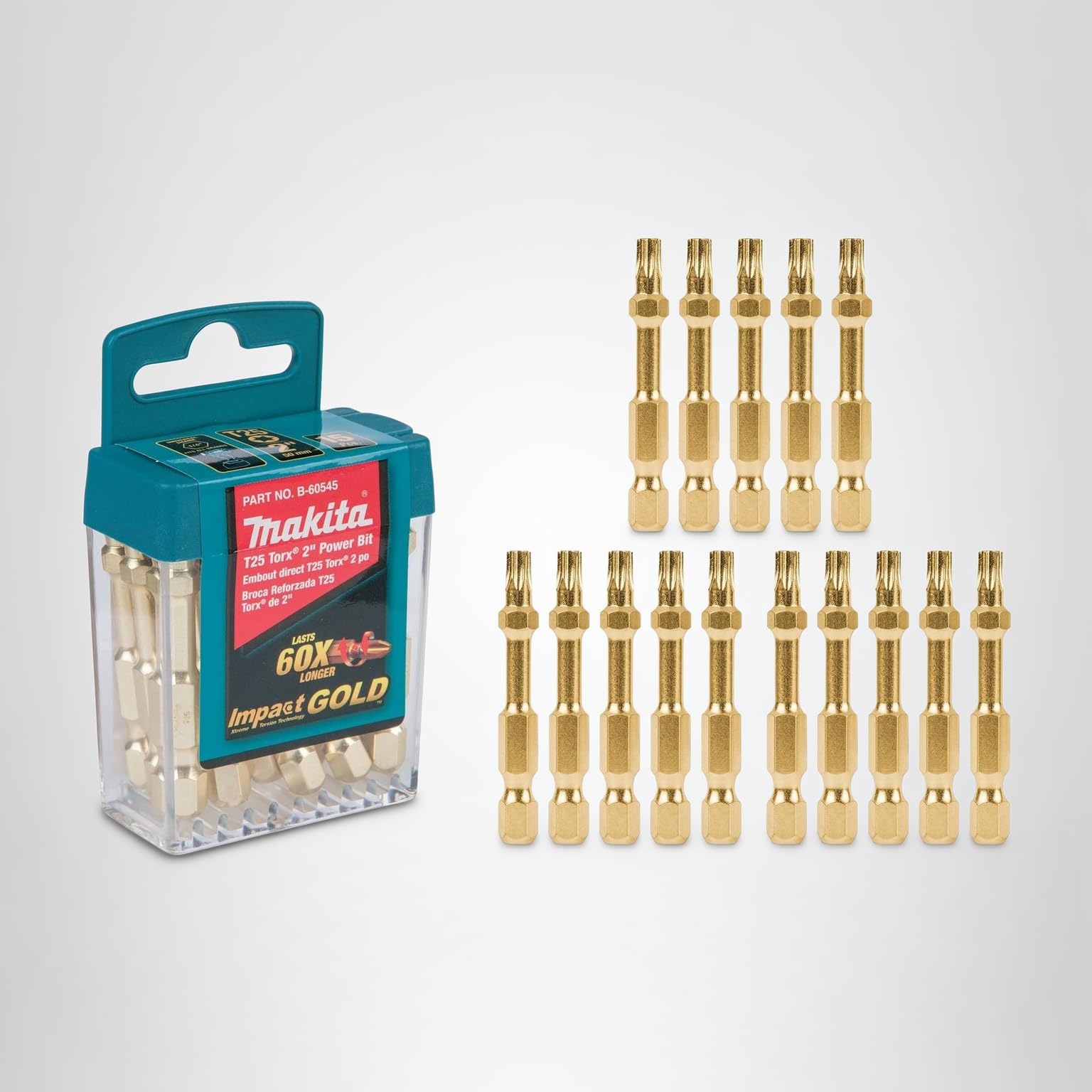 Makita B-60545 Impact Gold T25 Torx 2″ Power Bit, 15/Pk - Amazon.com