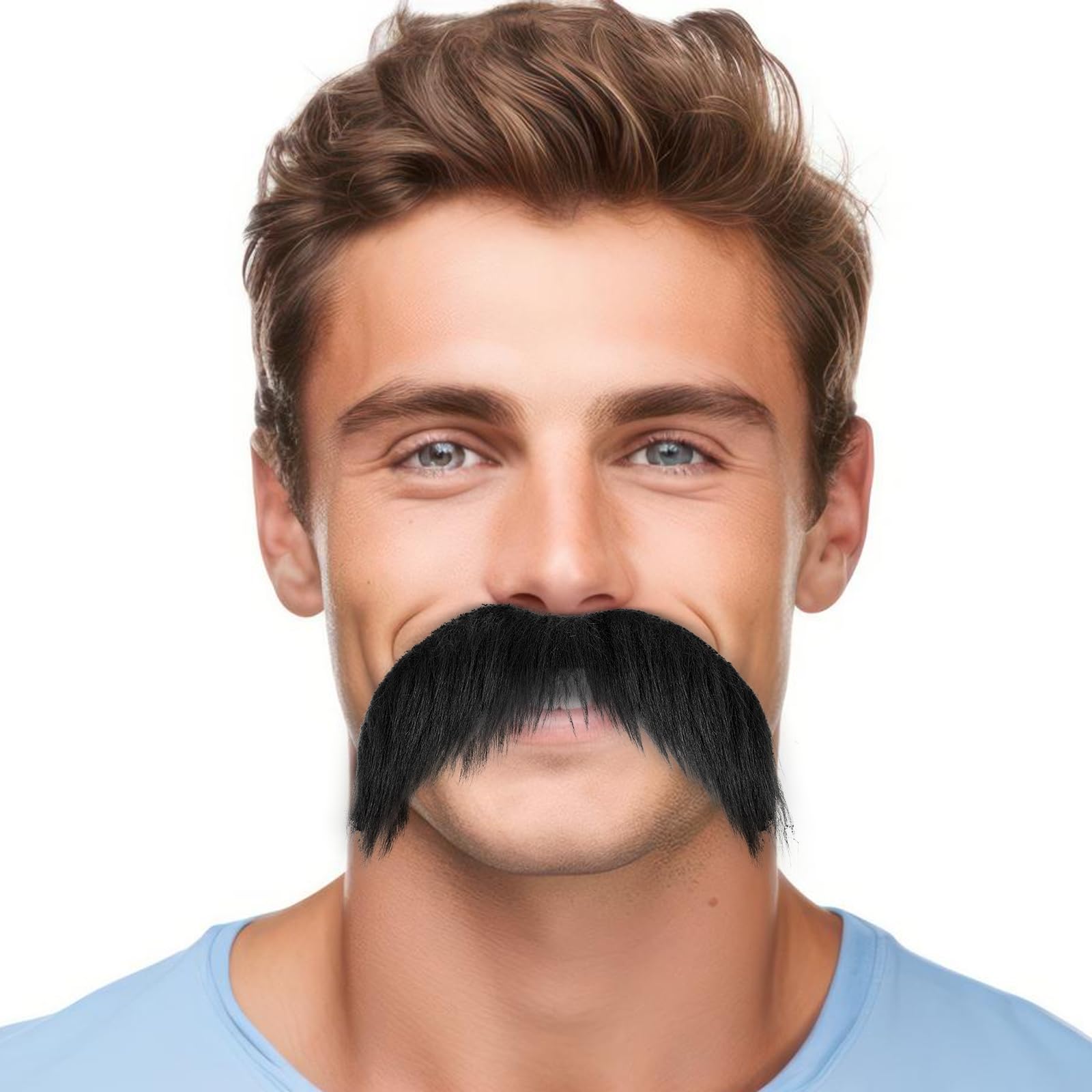 4 Paar Selbstklebende Künstliche Bärte – Lockig, In Schwarz & Braun, Für Kostümpartys, Halloween & Cosplay