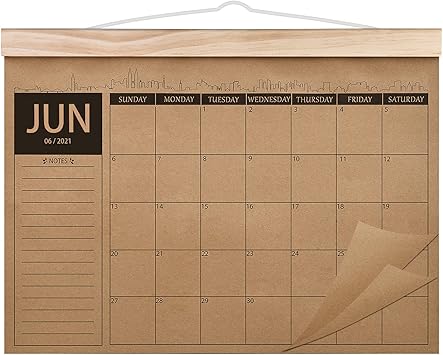 Amazon Com 2021 2022 Calendar 18 Monthly Academic Desk Or Wall Calendar Planner Thick Kraft Paper Perfect For Organizing Planning June 2021 November 2022 12 2 X16 5 Norjews Office Products