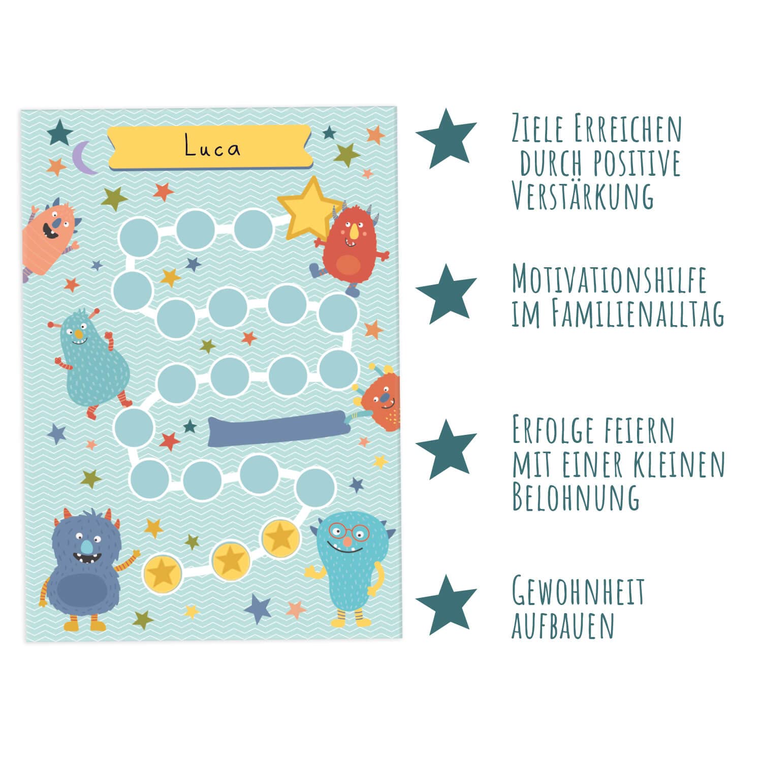 Lot De 10 Tableaux De Récompenses JEKA – Thème Explorateurs + 208 Autocollants étoiles – Pour Motiver Enfants Dès 3 Ans