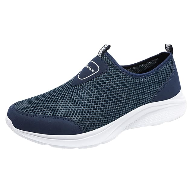 Men Slip on Walking Shoes Comfortable Memory Foam Breathable Fashion Sneakers Non Slip Travel Jogging Workout Tennis Shoes