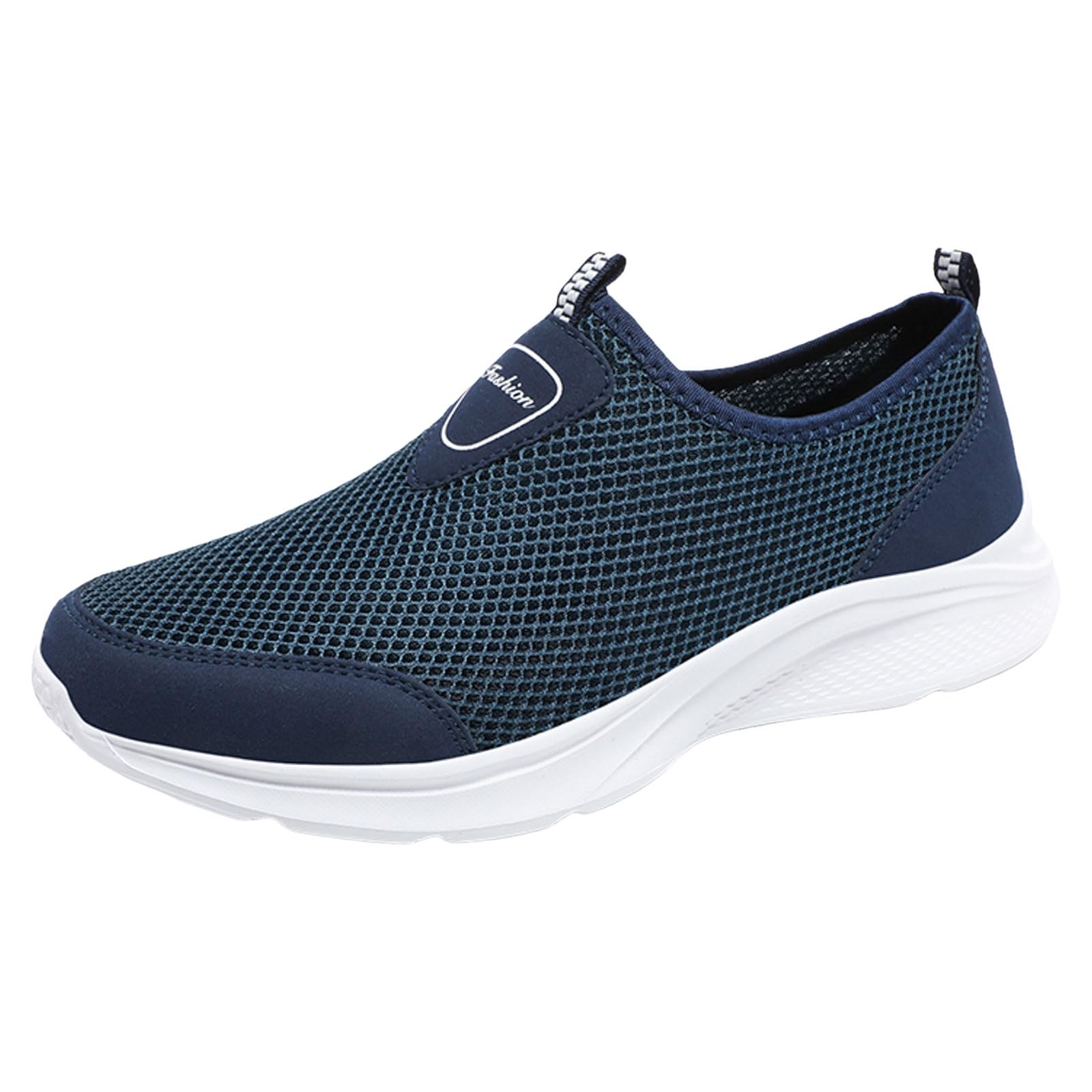 Men Slip on Walking Shoes Comfortable Memory Foam Breathable Fashion Sneakers Non Slip Travel Jogging Workout Tennis Shoes