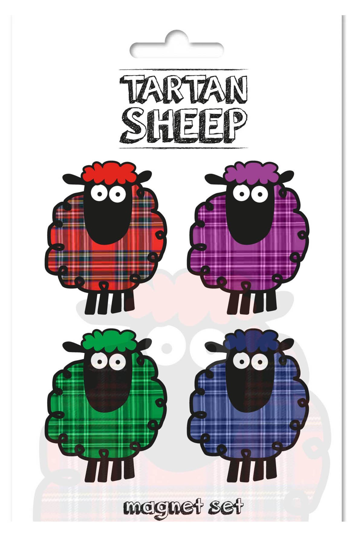 Eurostick Green Scottish Multi Piper,Sheep,Nessie, Scottie And Highland Cow Magnet Sets (Green)