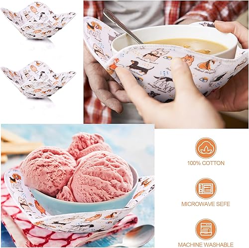 Miniatura 4 de Cunhill 4 soportes para cuencos para microondas, multiusos, a prueba de calor caliente, soportes para platos y ollas para suministros de cocina