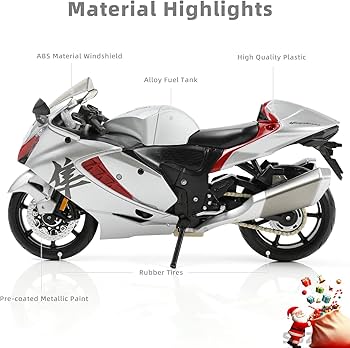 Amazon.com: Risopen 1:12 Motorcycle Model Toy for Suzuki Hayabusa