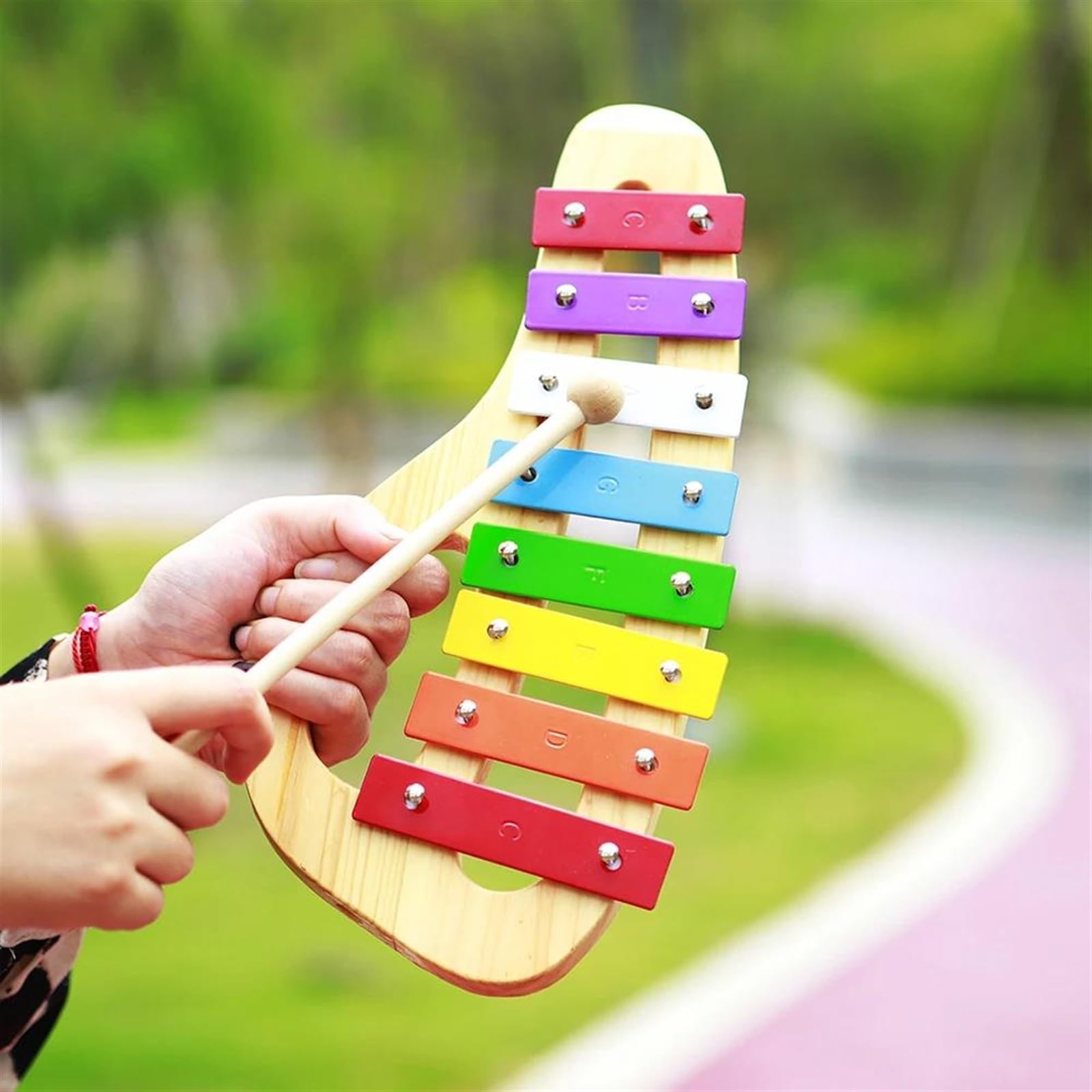 Xylophone Xylophone À 8 Notes Avec Maillet En Plastique Boîte De Rangement Instrument De Musique À Percussion Cadeau Xylophone