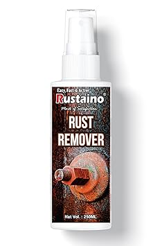 Rustaino Rust Remover Spray 100 ml for Iron, Steel & Metal - Rust Stain Cleaner, Penetrant & Lubricant, Loosens Jammed Nut Bolts & Hinges | Corrosion Inhibitor for Car, Bike, Kitchen, Bathroom