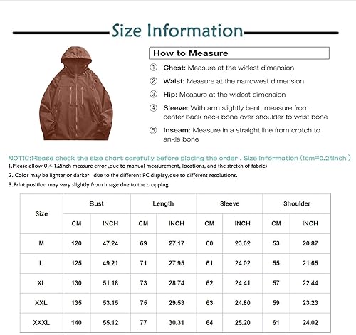 Miniatura 4 de Men's Lightweight Rain Jacket Jacket Hooded Raincoat Shell For Travel Hiking Golf Windbreaker Jackets, M-3XL