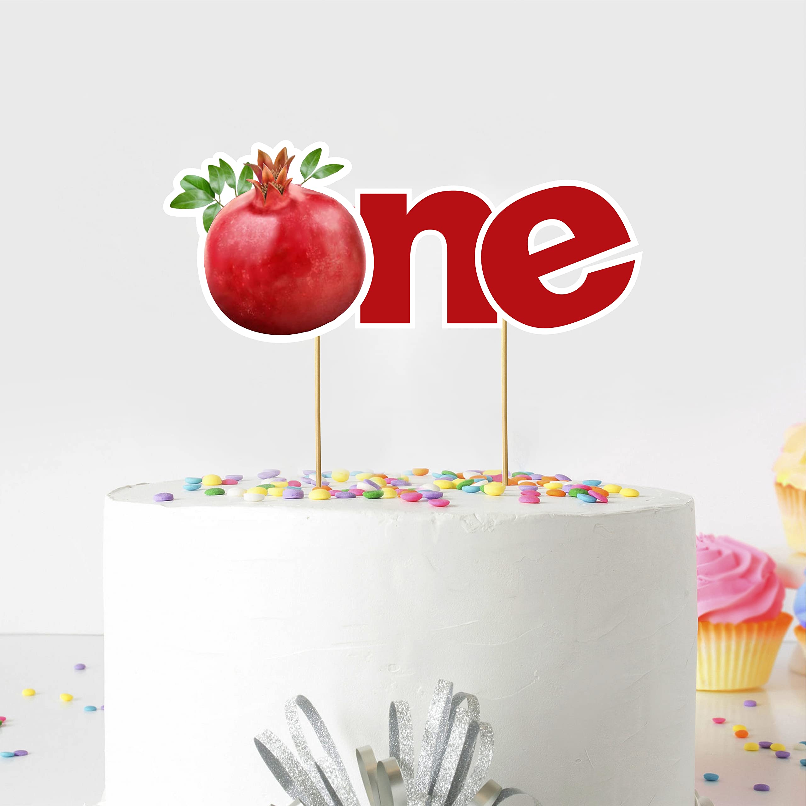 Seyal® Birthday Party Decoration - Pomegranate One Cake Topper