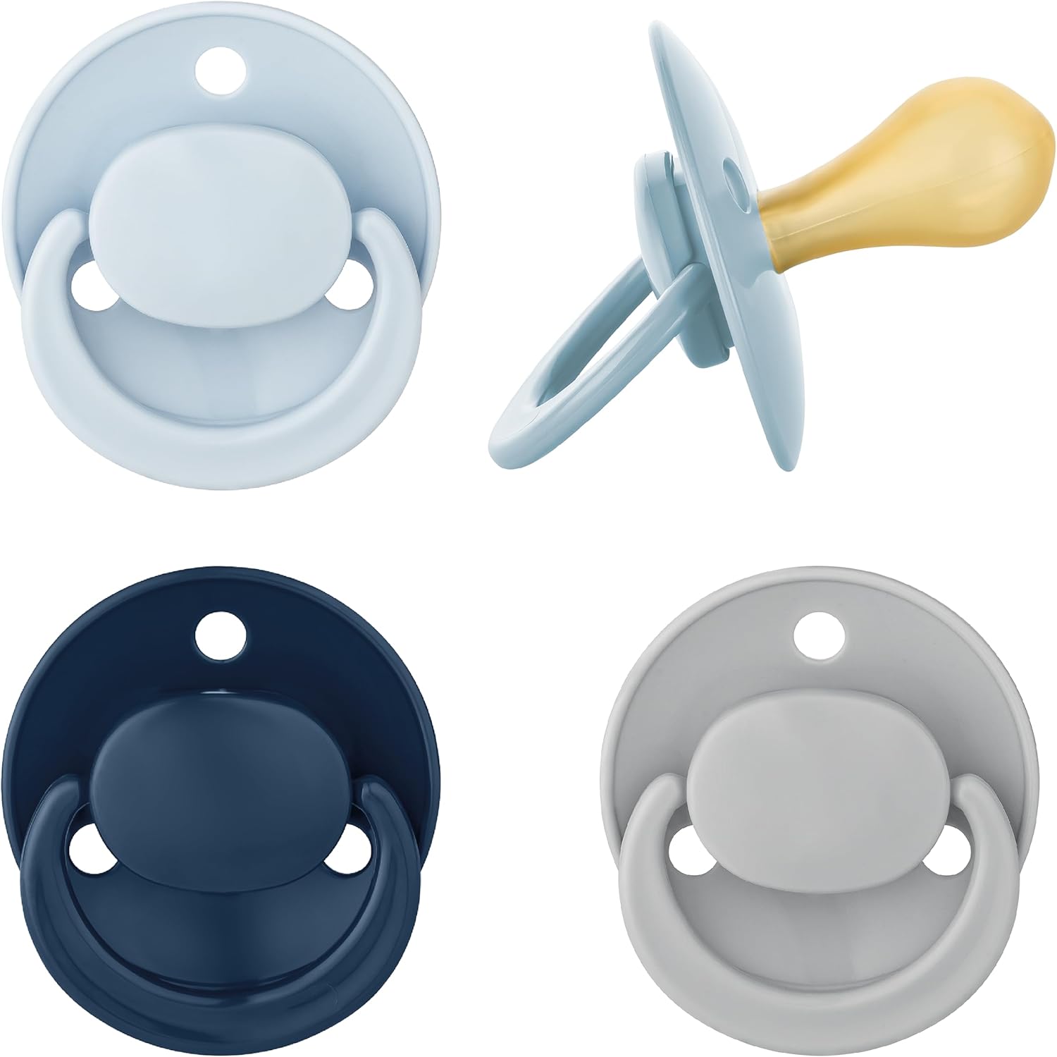 BabyNova Round Latex Dummy for Babies from 024 Months Set of 4