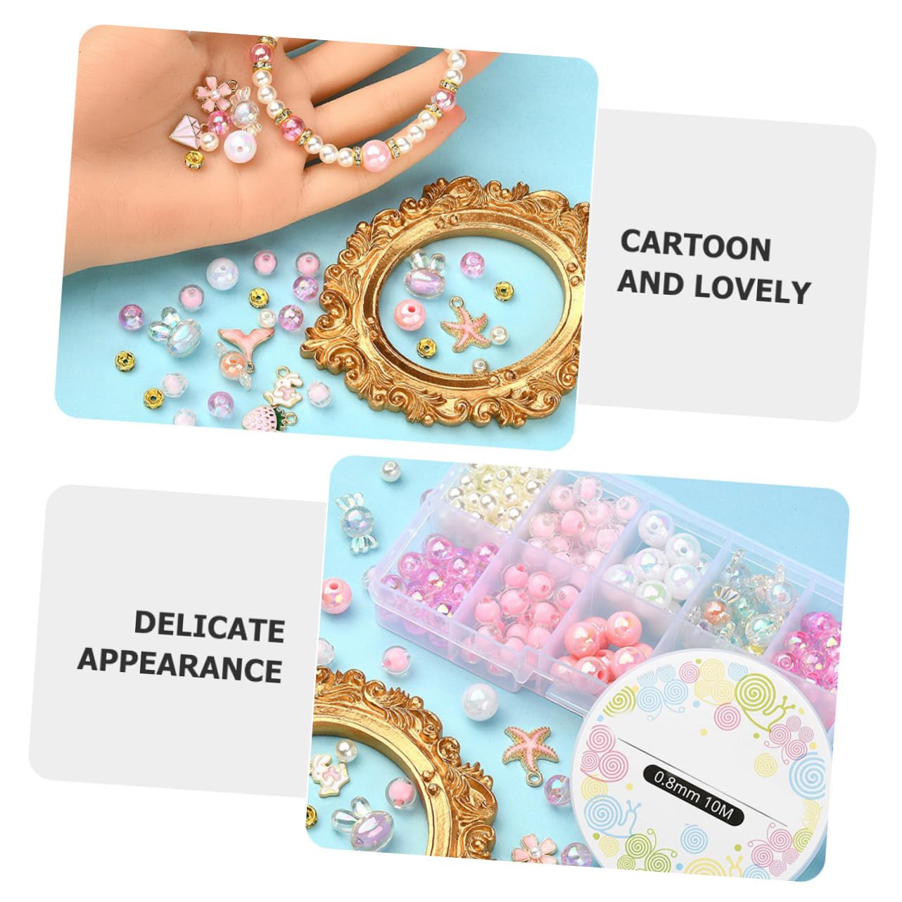 SHINEOFI 3sets Creazione Bracciali Fai Da Te Kit Di Accessori Per Gioielli Scomparti Per Perline Colorate Strumenti Pratici Per e Creazione Di Bracciali