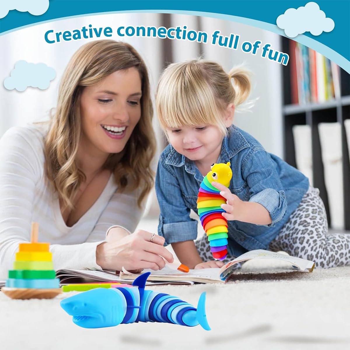 Trevixor 2PCS Stress Relief Colorful Lobster Set,Caterpillar Set Style - Image 4