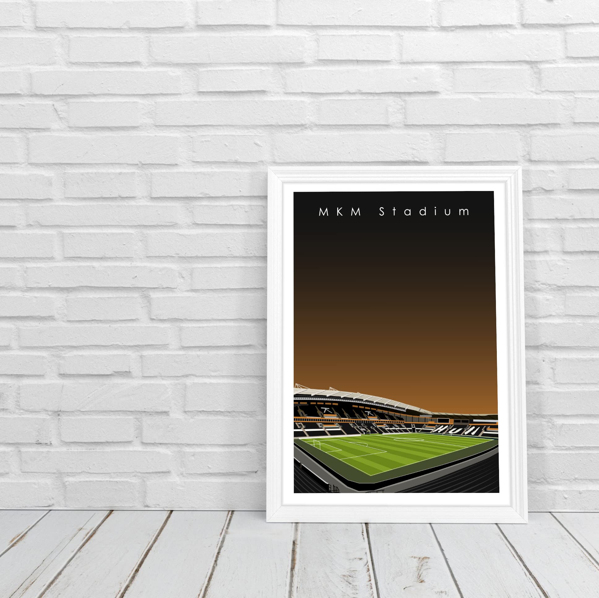 Hull City MKM Stadium Stadium Minimalist Stadium Map Poster