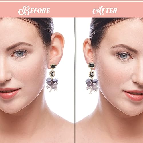 Miniatura 4 de 360 piezas de parches de soporte de lóbulo de oreja para orejas caídas, soporte de lóbulo de oreja para aretes, calcomanías en la parte trasera de