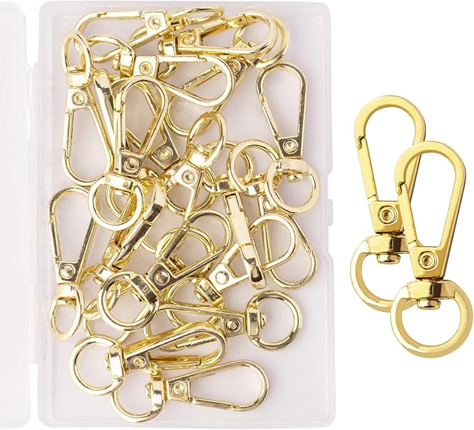 10 Pezzi Mini Moschettone, Moschettone Forma S, Clip Scatto Molla
