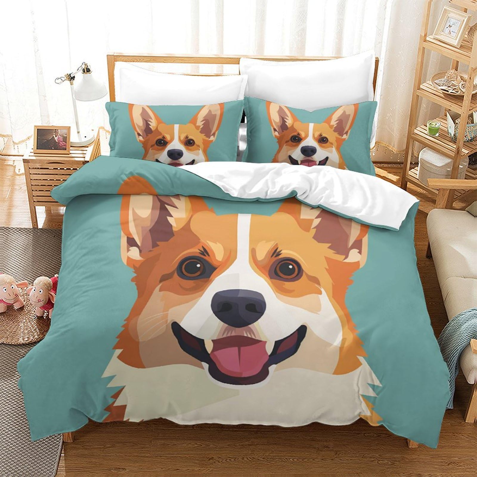 Housse de couette 3D zippée Chaigou pour en finir avec la couette qui glisse du lit des ados