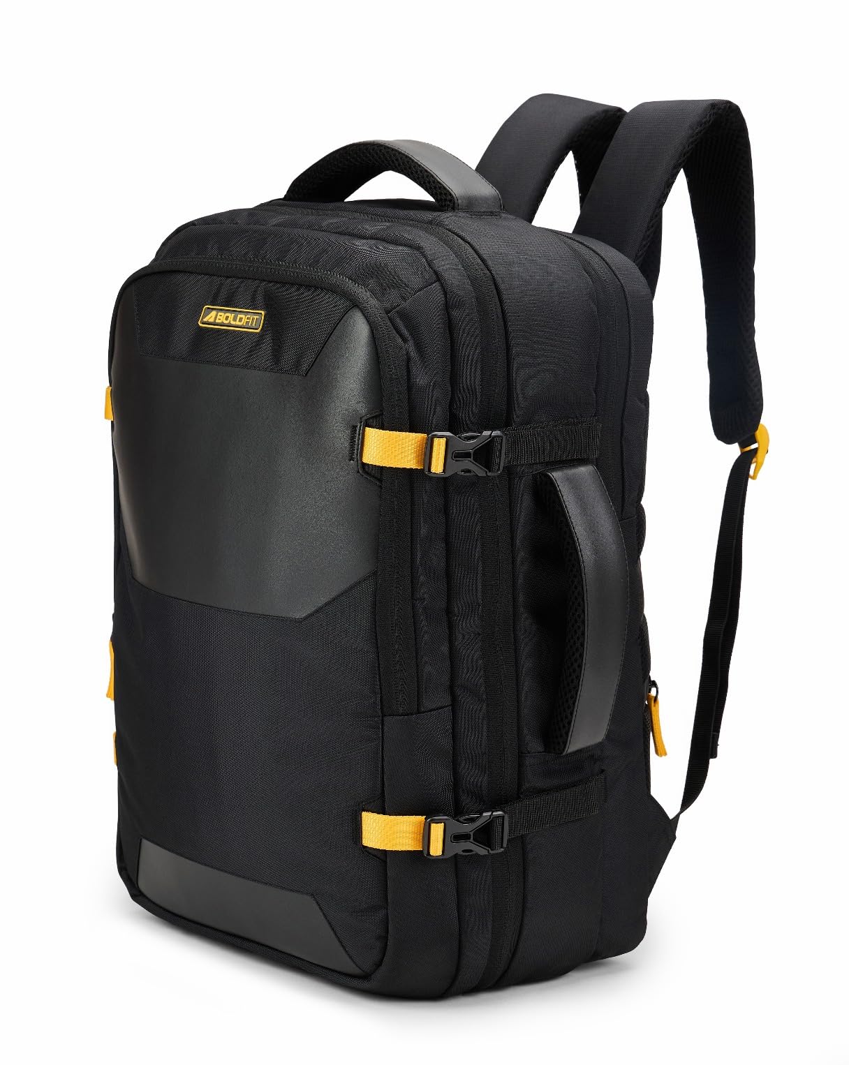 boldfit Laptop Backpack Bag For Man & Women with Rain Cover 40 Litres Laptop Bags For Men Office Use Organiser College Bag For Girls Large Spacious With Separate Compartment - Black 40Ltrs CommutePro-picture-40