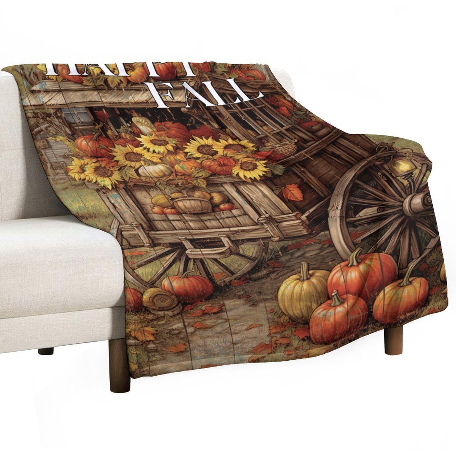 Couverture de lit en polaire Happy Fall, le cadeau idéal pour votre mari