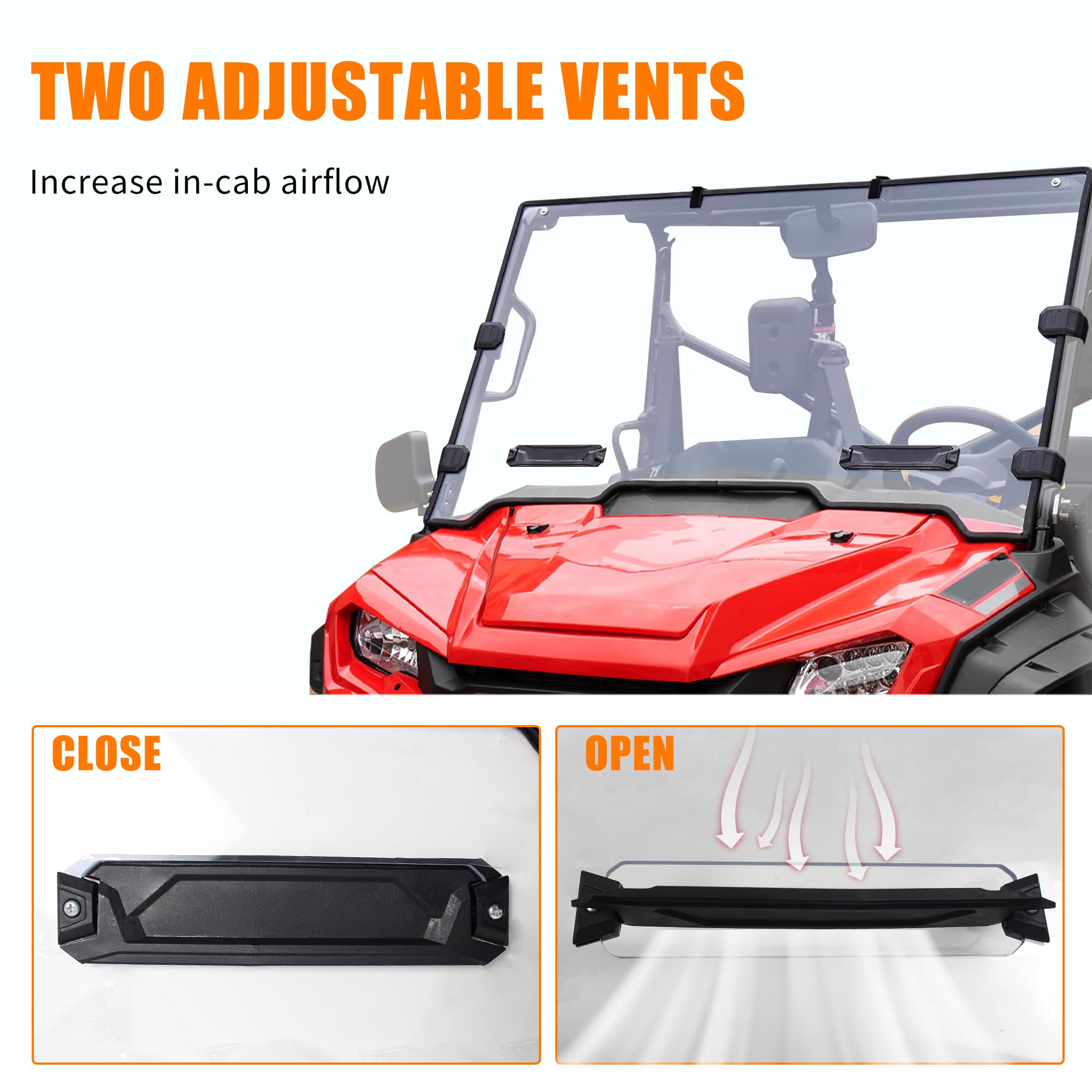 Amazon.com: CUSAUTV Full Vented Windshield Compatible with 2016