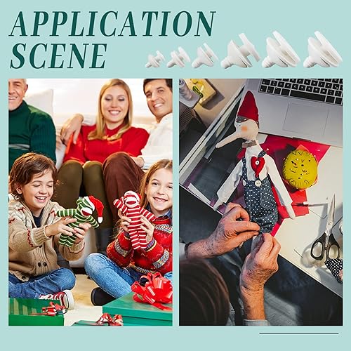 Miniatura 4 de PH PandaHall 36 juegos de juntas para manualidades, juntas de seguridad de doble capa, 6 tamaños, articulaciones de animales movibles, extremidades,