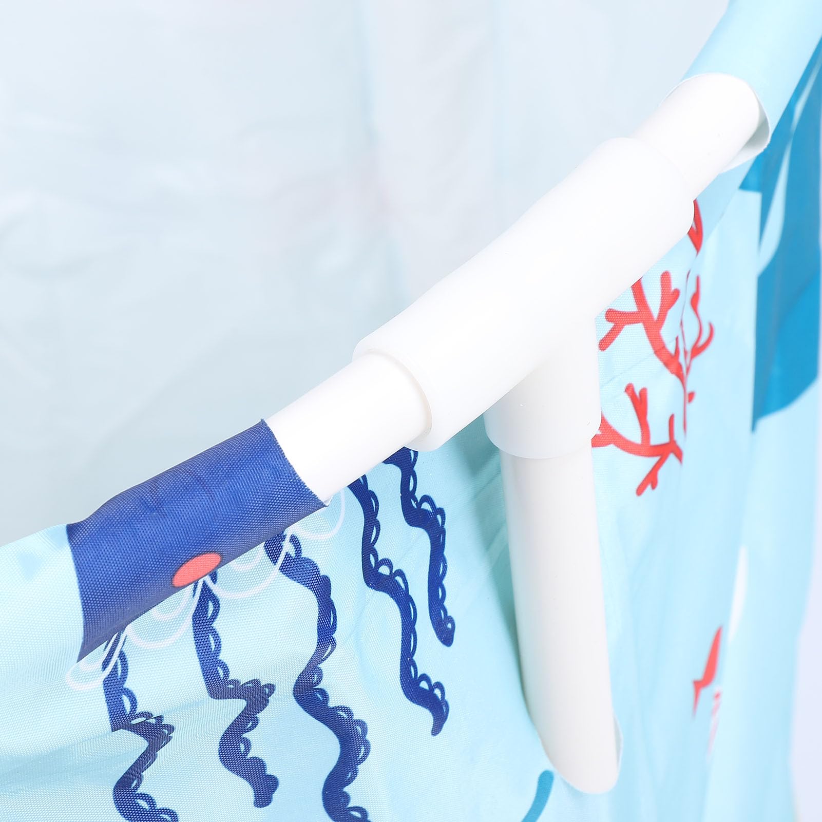 Vasca da Bagno Pieghevole in PVC con Tubo e Cuscino, per Adulti,