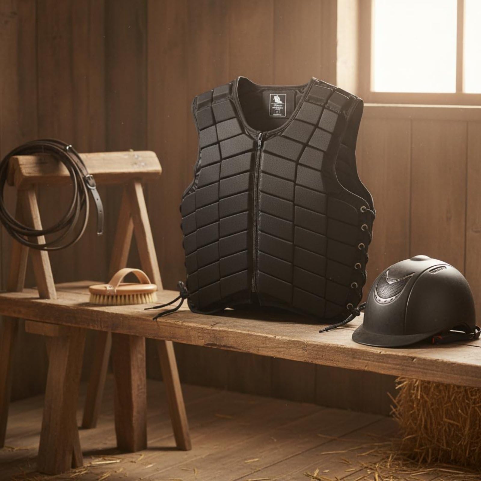 Gilet Protettivo Equestre Gilet di Equestre Corpetto da Equitazione Panciotto Protettivo con Rivestimento in Poliestere E Schiuma Eva Adatto per Maneggio Monta Quotidiana Preparazione
