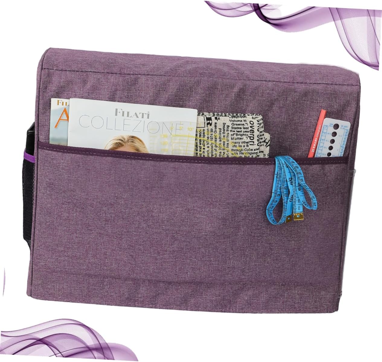 NUOBESTY Sewing Machine Cover Zipper Pocket Oxford Material Case for Home Use Easy to Clean and Stylish Design Fits Household Sewing Machines