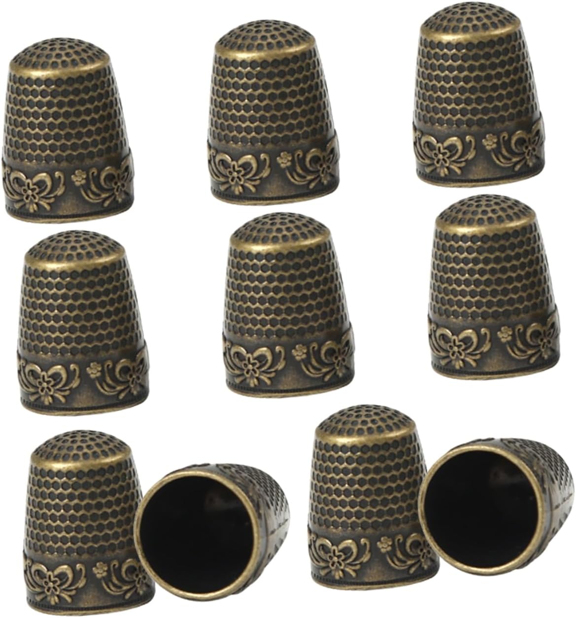 jojofuny 10pcs Top Hat Thimble Finger Cover Sewing Embroidery Thimble Hand Quilting Ergonomic Design Protect Your Fingers for DIY Crafts