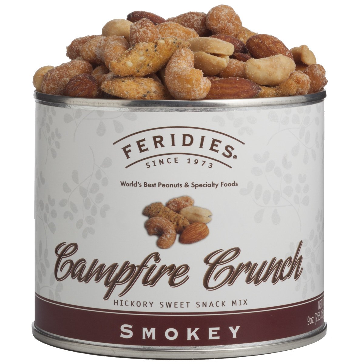 FERIDIES Smokey Campfire Crunch Snack Mix - 9oz Vacuum Sealed tin