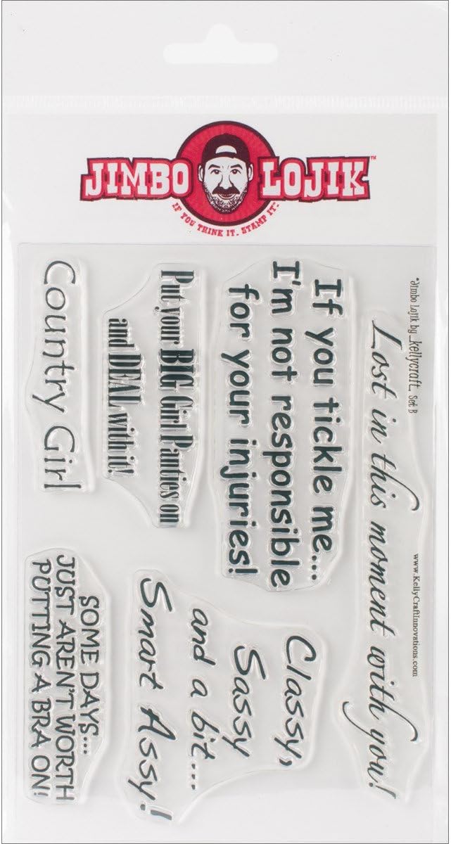 KellyCraft Jimbo Lojik Polymer Stamp, Set B