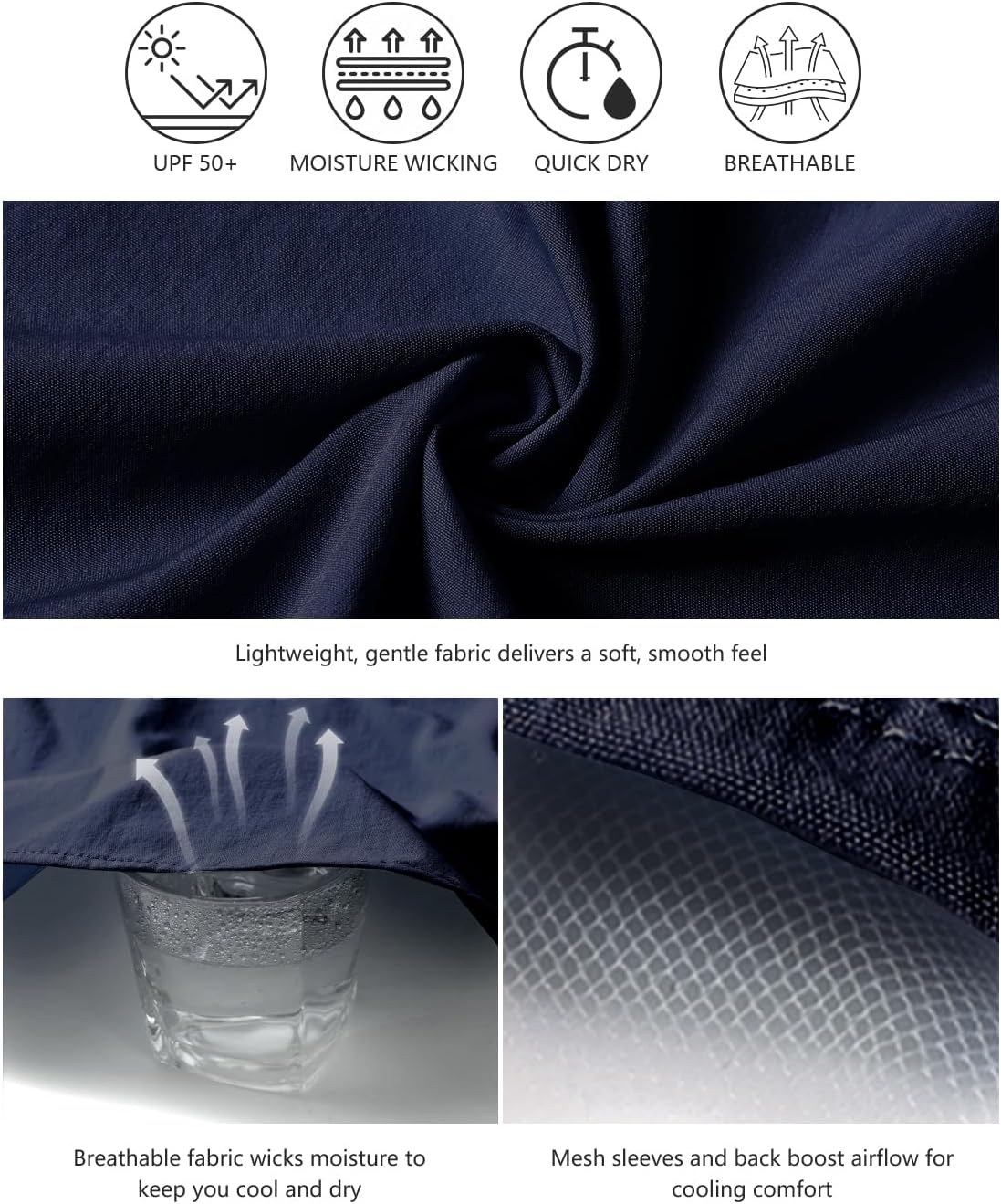 Fishing Shirts for Men Long Sleeve Mens Shirts Sun Protection Quick Dry Shirt Men for Travel Safari Hiking - Image 5