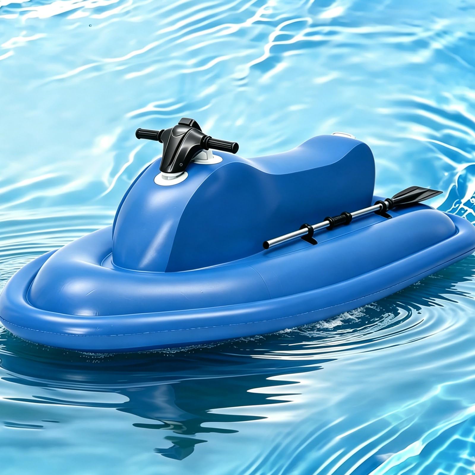 Osnzyc Motorized Inflatable Ride-On Jet Ski,Electric Inflatable Jet Boat for Adults with 500W/700W Motor, Max Load Cap. 330 lbs, for Sea Pool Party Water Sports Nothruster