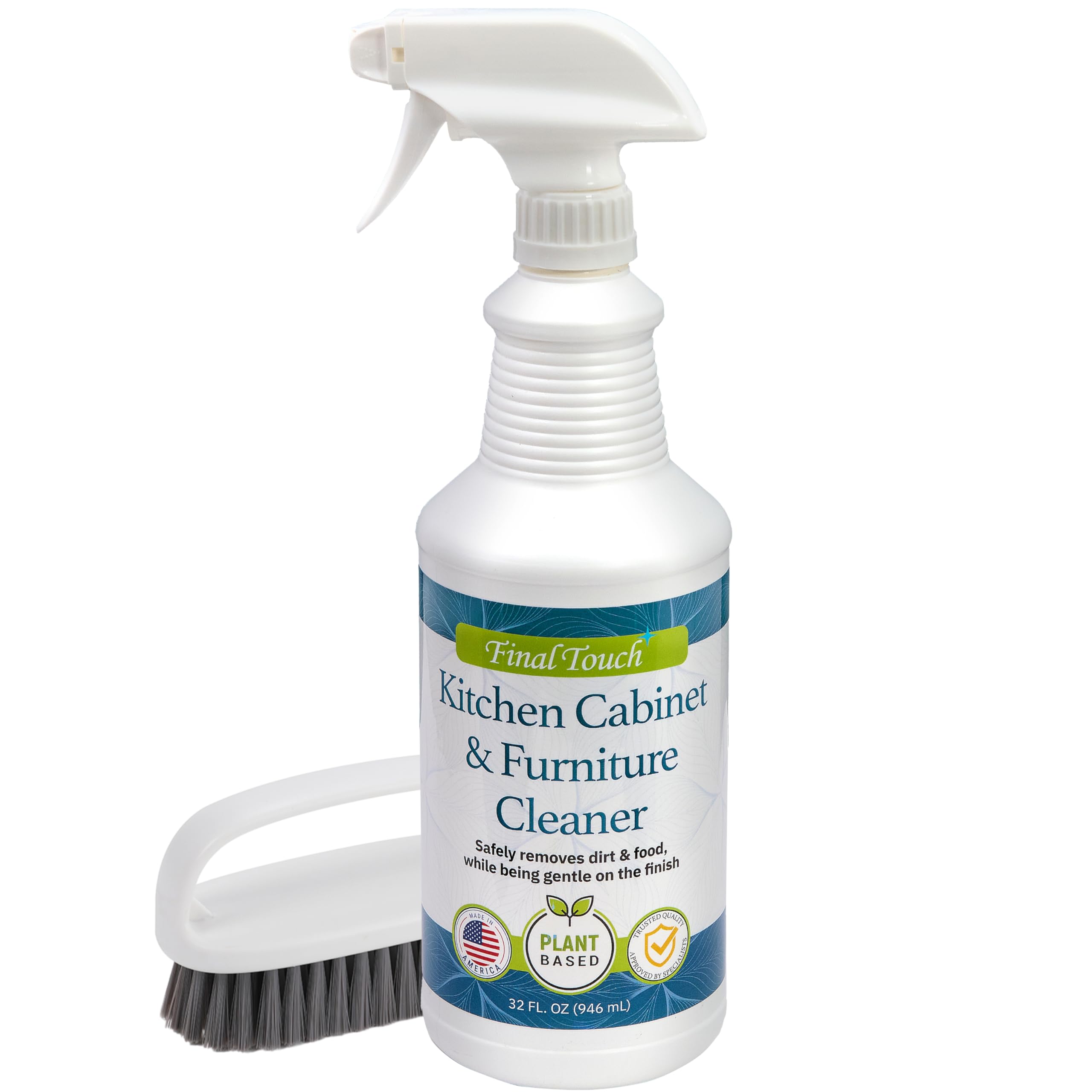 Final Touch Kitchen Cabinet Cleaner, Plant Based Everyday Cleaning Solution for Cabinets, 32 fl oz