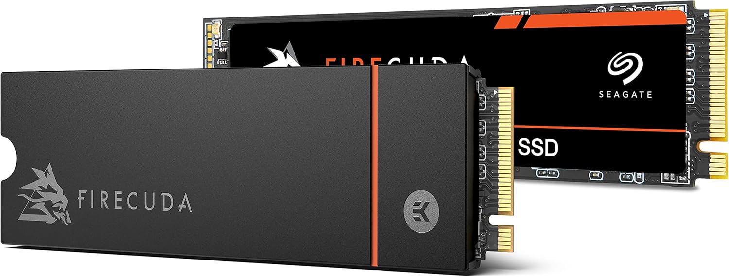 Seagate FireCuda 530 2TB Internal Solid State Drive - M.2 PCIe Gen4 ×4 NVMe 1.4, PS5 SSD, 3D TLC NAND, 2550 TBW, 1.8M MTBF, Heatsink, Rescue Services (ZP2000GM3A023)