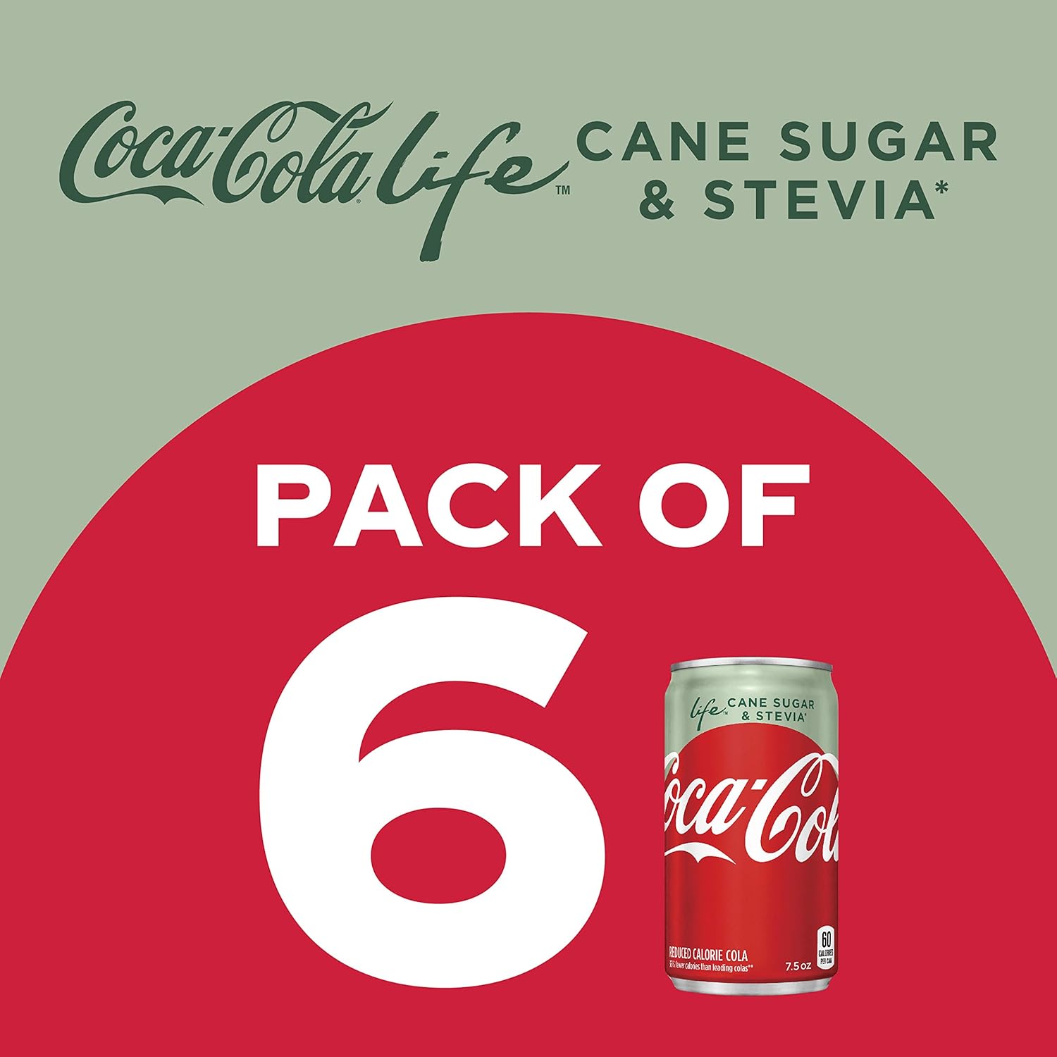 Coca-Cola Life, 7.5 fl oz, 6 Pack