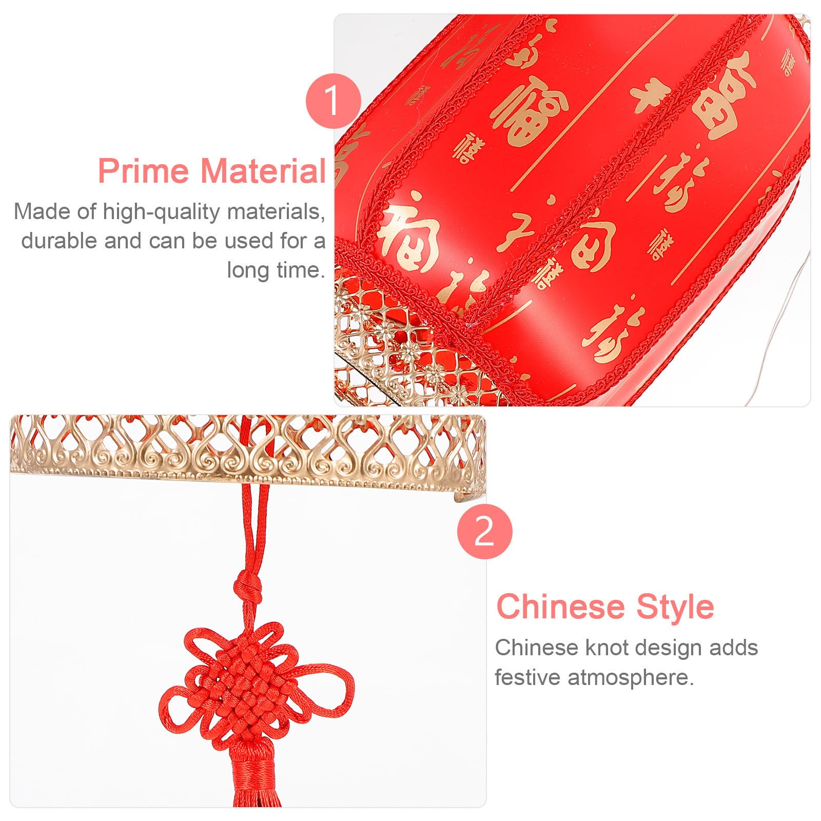 Luz de Linterna Solar Roja Estilo Chino Vintage para Patio Exterior
