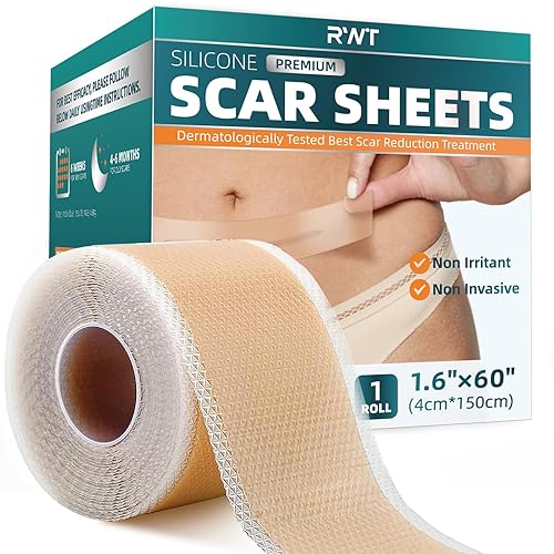 Hojas de silicona para cicatrices, cinta de silicona para cicatrices quirúrgicas, rollo de 60 x 1.6 pulgadas, 4.9 ft, grado médico, reutilizable, disponible en Yaxa Colombia