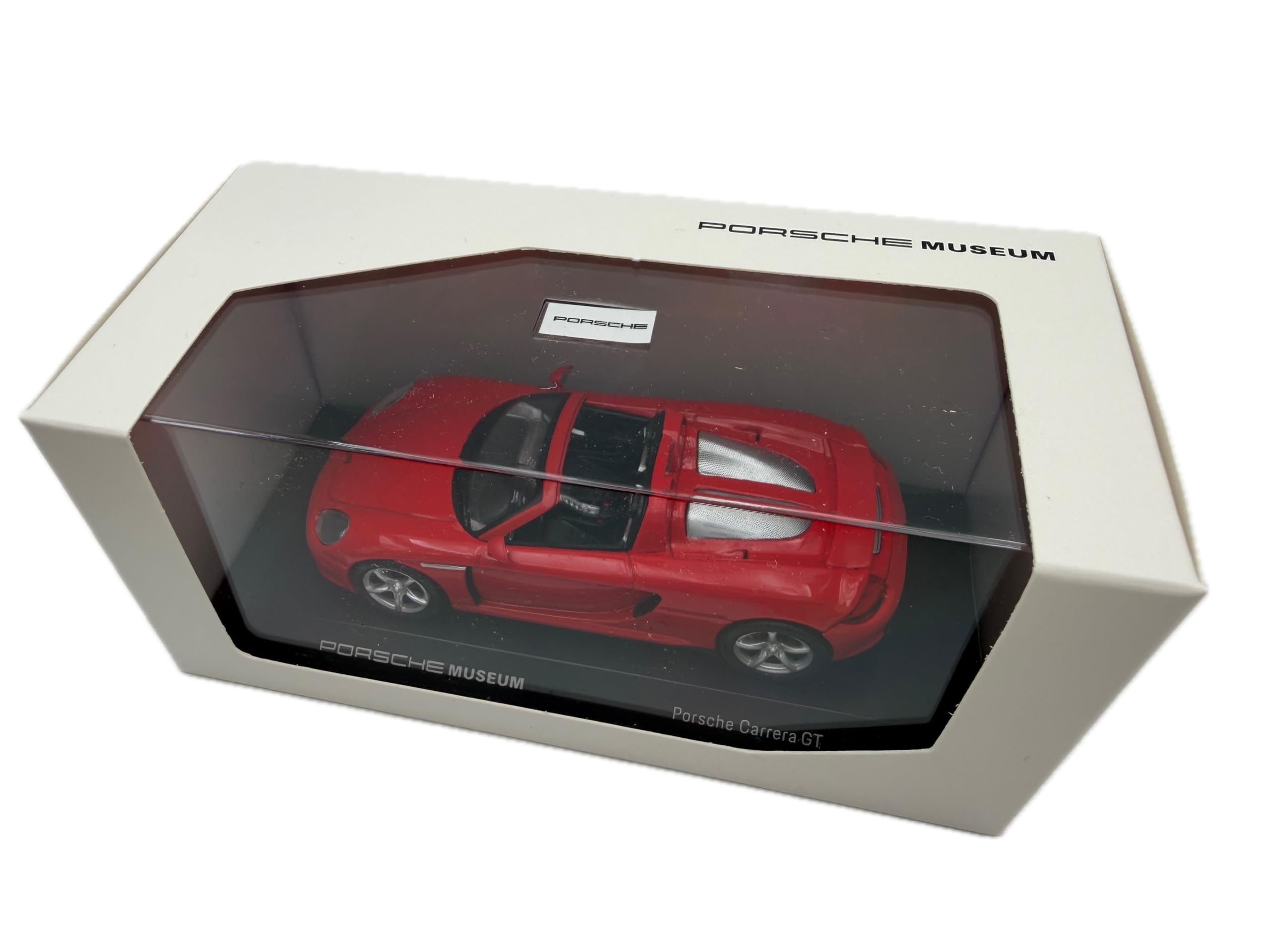 Porsche Carrera GT Modellauto 1:43, rot - Detailgetreues Sammlermodell I GT Marketing I Miniatur Fahrzeug (Museum Edition)