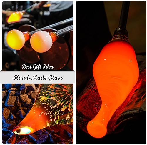 Miniatura 4 de Porseme Difusor de aceite esencial 3D de vidrio de fuegos artificiales humidificador ultrasónico de aromaterapia oro rosa, apagado automático,