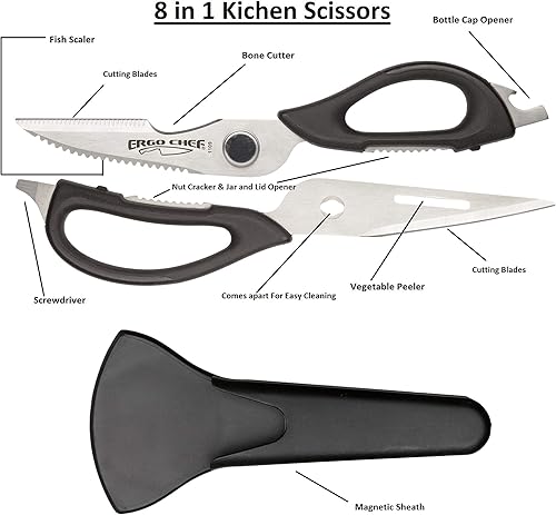 Miniatura 2 de Ergo Chef Tijeras de cocina multifunción Pro Series con soporte magnético