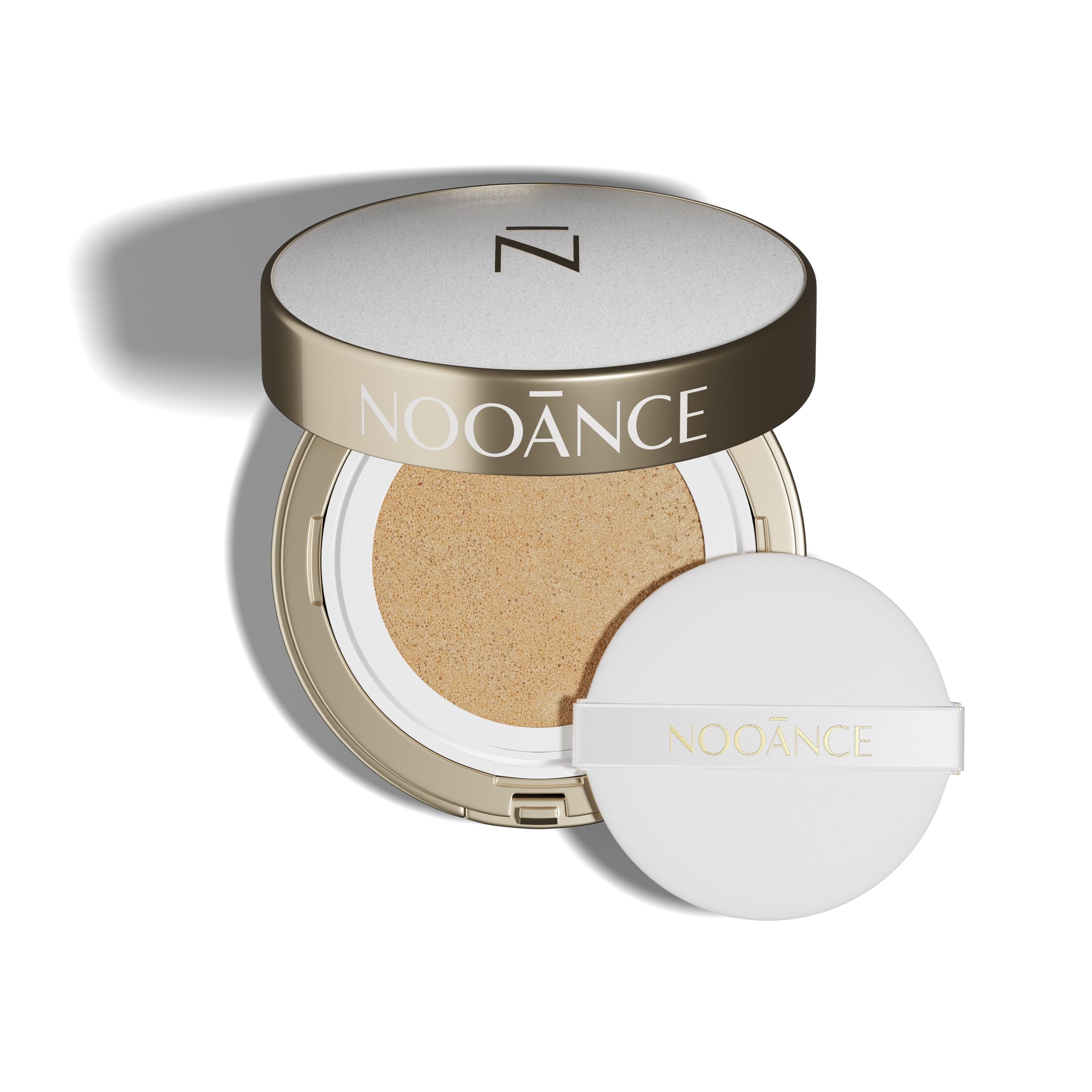 NOOANCE Fond de Teint Soin Teinté Cushion Cream Vanille 02 | Hydratation 72h, Teint Parfait, Effet Peau Nue, Fini Lumineux Naturel & Couvrance Modulable