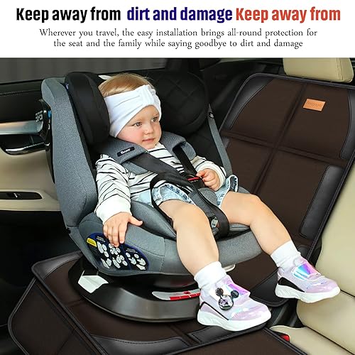 Miniatura 2 de Protector de asiento de automóvil para asiento de automóvil infantil, protección contra el agua y las manchas con acolchado grueso + bolsa de