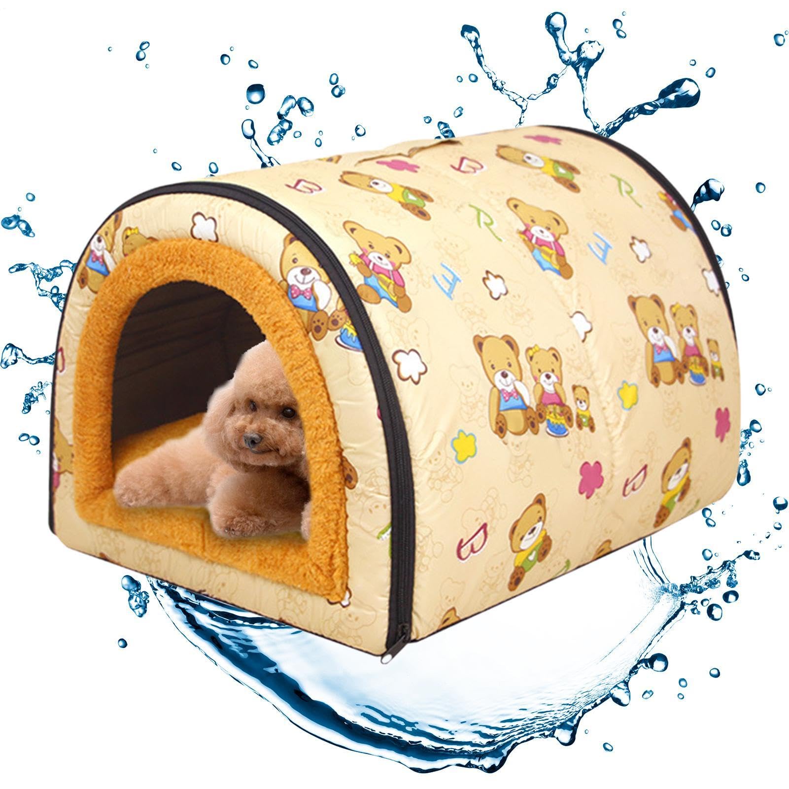 Accogliente casetta per animali domestici, cuccia per cani chiusa | Cuccia per animali domestici Thermal Nest resistente all'acqua - Prodotti per il riposo dei gatti Cuccia per cani facile da p