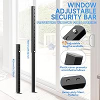 Vista 2 de Barras de seguridad ajustables para ventana, barras de seguridad en el interior vertical, bloqueo de barra de ventana para evitar robos, barras