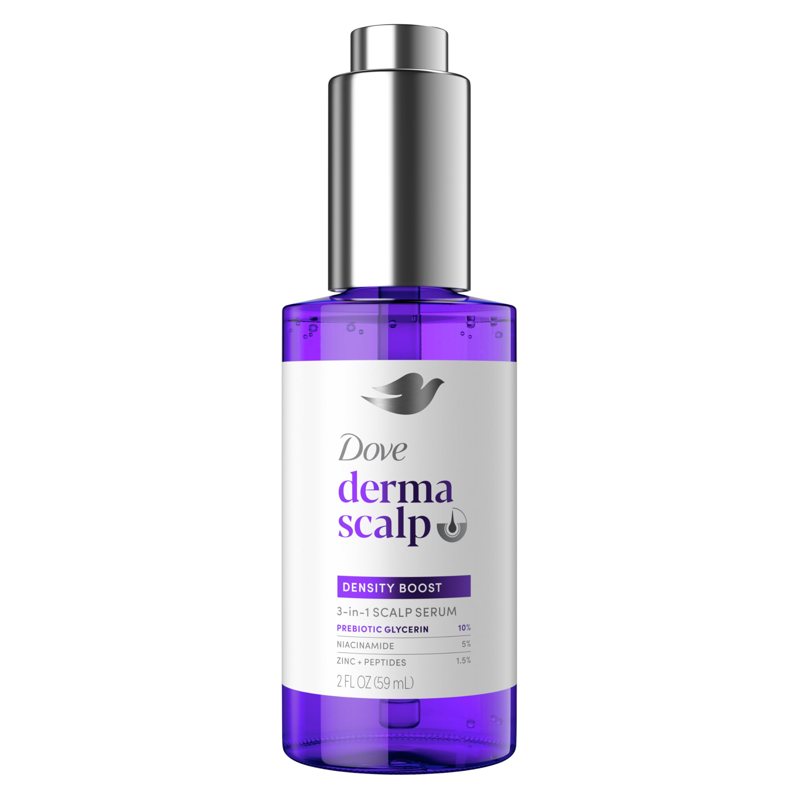 Dove Density Boost Scalp + Hair Therapy for Fullness Restore & Visible Hair Fullness, with Clinically Proven Skin Care Actives, 2 oz