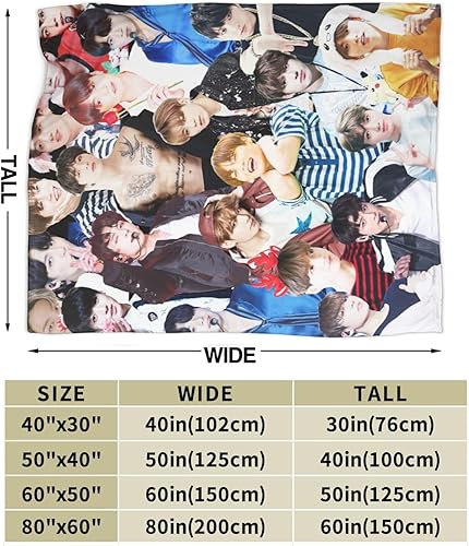 Miniatura 3 de Jungkook - Manta suave y cómoda de lana polar para sofá, oficina, coche, camping, yoga, viajes, decoración del hogar, acogedora manta de playa de