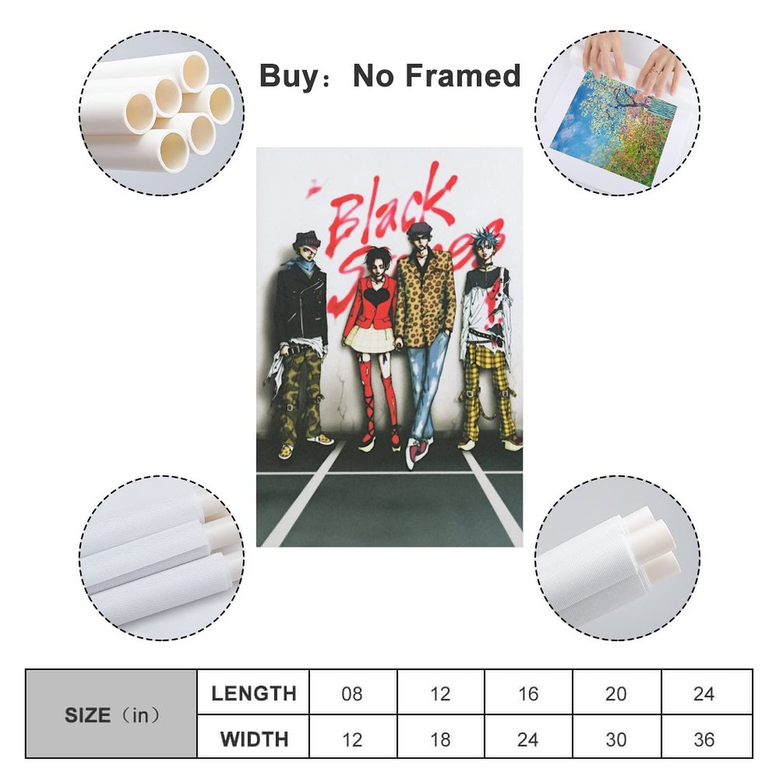 Amazon.co.jp: NANA ブラックストーンズ アニメポスター 装飾絵画